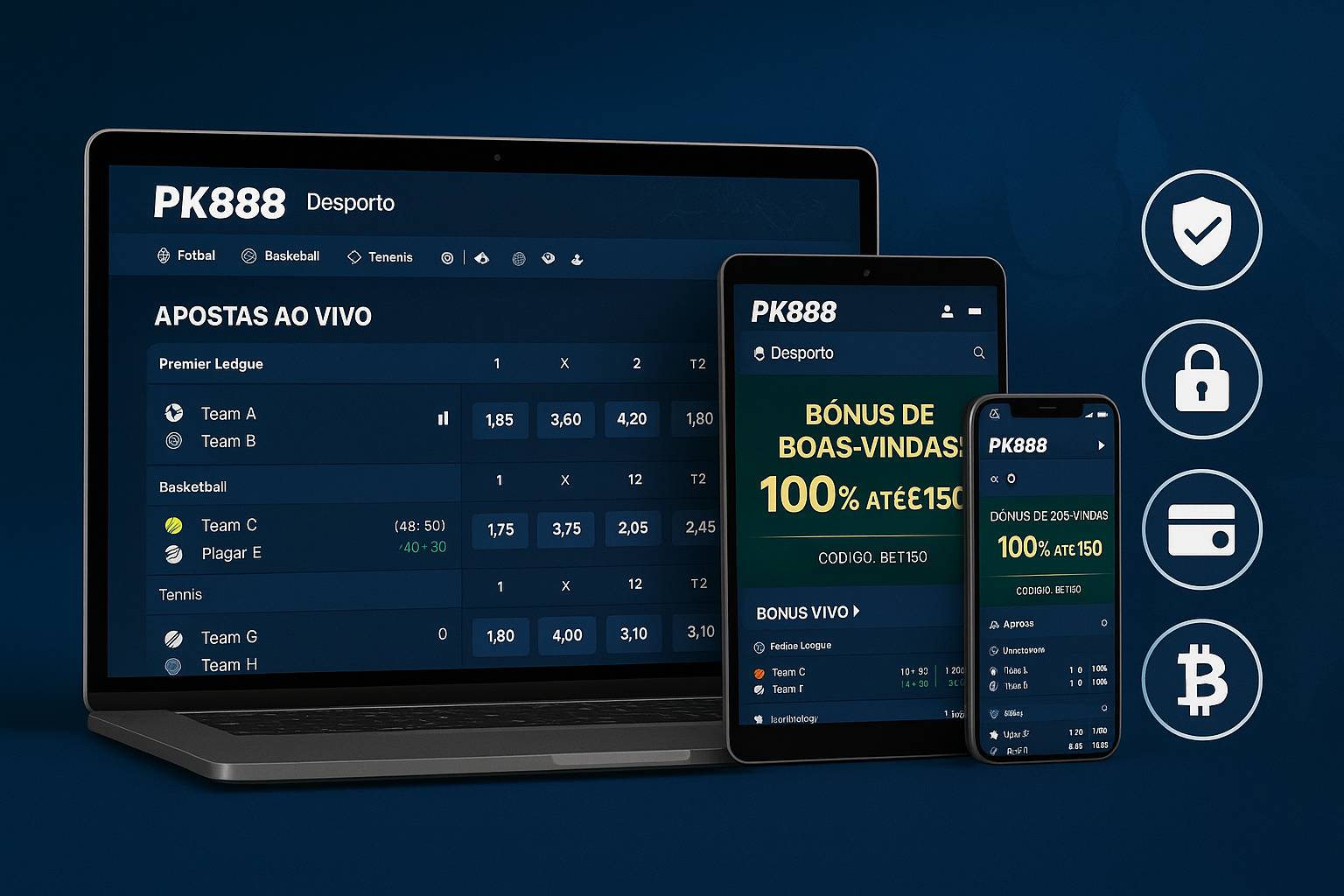 Aposte em apostas esportivas no cassino online PK888
